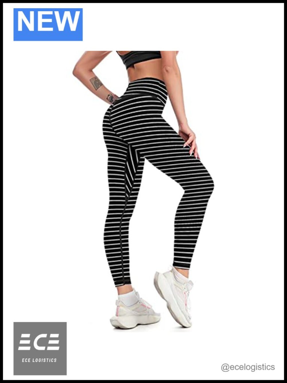 High Waisted Athletic Leggings 4-Way Stretch Tummy Control Yoga Running Pants